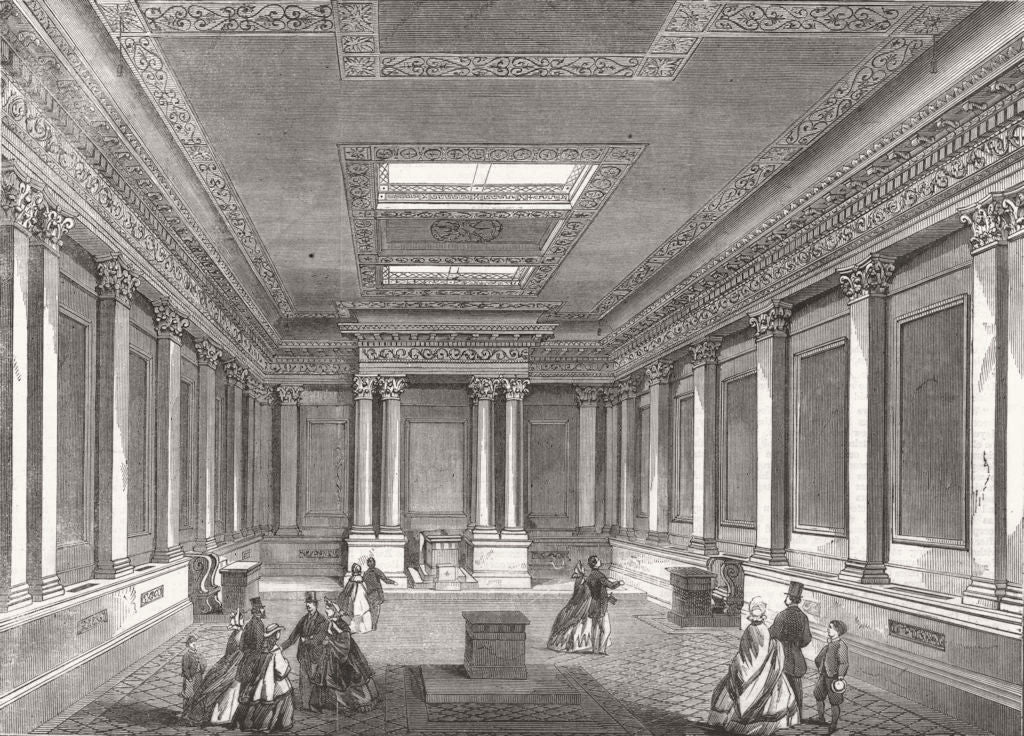 YORKS. The new Masonic Hall, York 1863 old antique vintage print picture